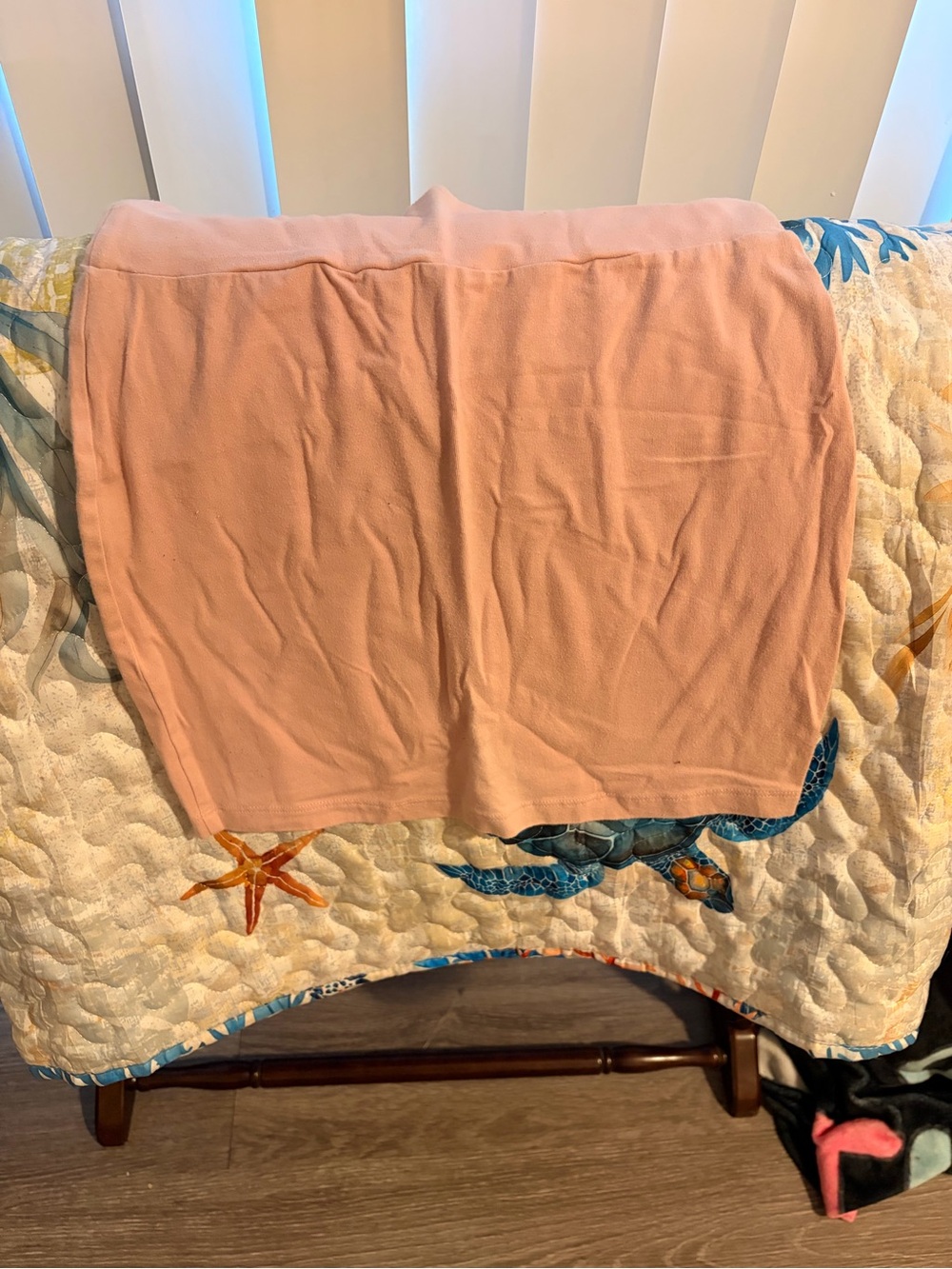 Soft Pink Knit Mini Skirt